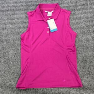 Nike Golf Polo Womens Small Pink Sleeveless Dri Fit NWT